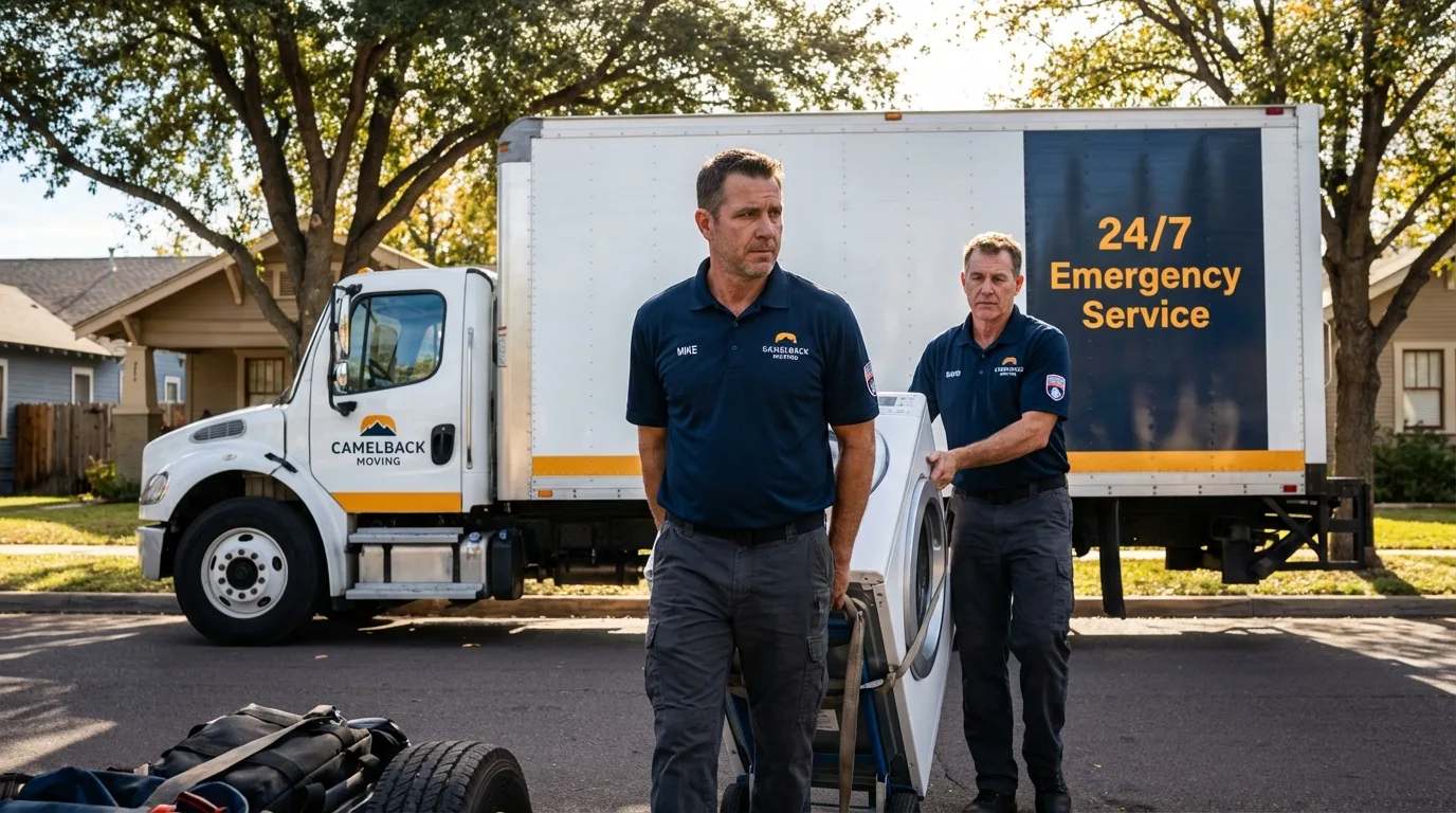 CamelBack Moving crew loading furniture in Pacific City, OR